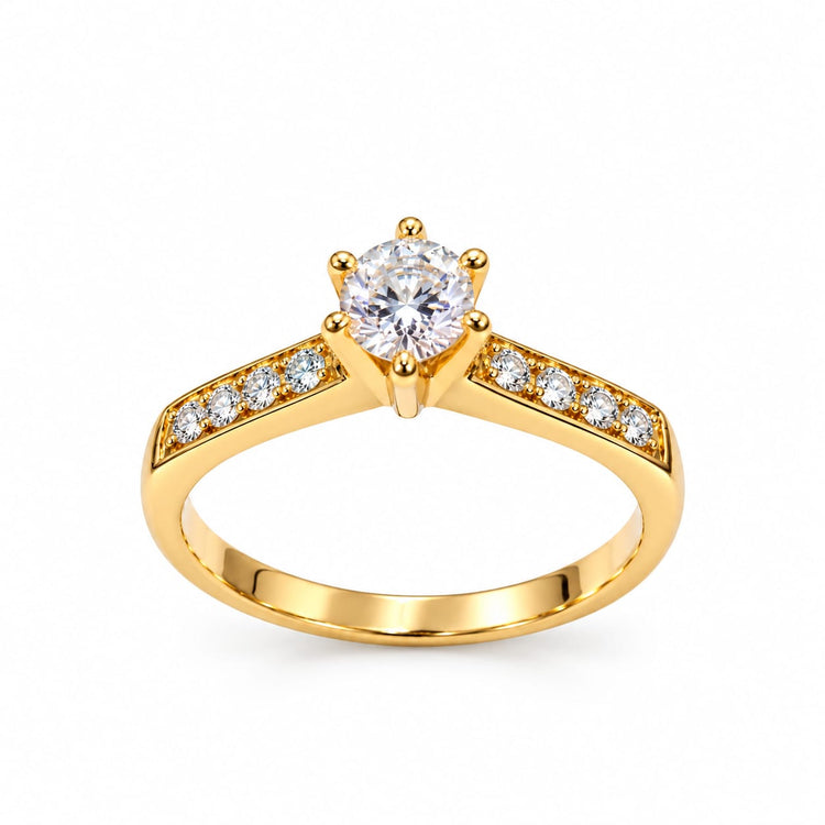 Anillo de Compromiso "Imperial" en oro 18k – Jade18k