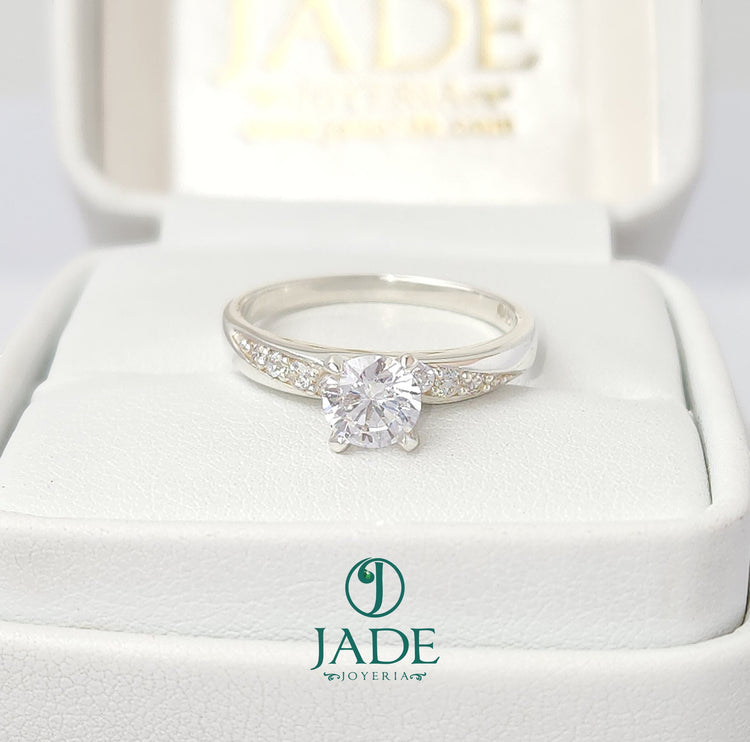Anillo de compromiso ani en plata – Jade18k (vista 3)