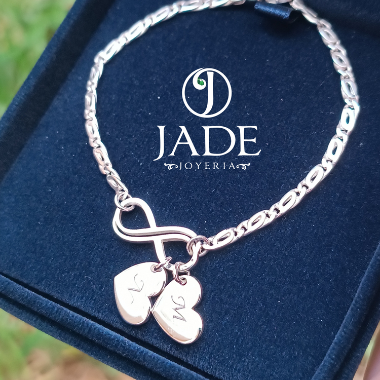 Pulsera Mónaco Infinity Love en Plata Ley – Jade18k (vista 3)