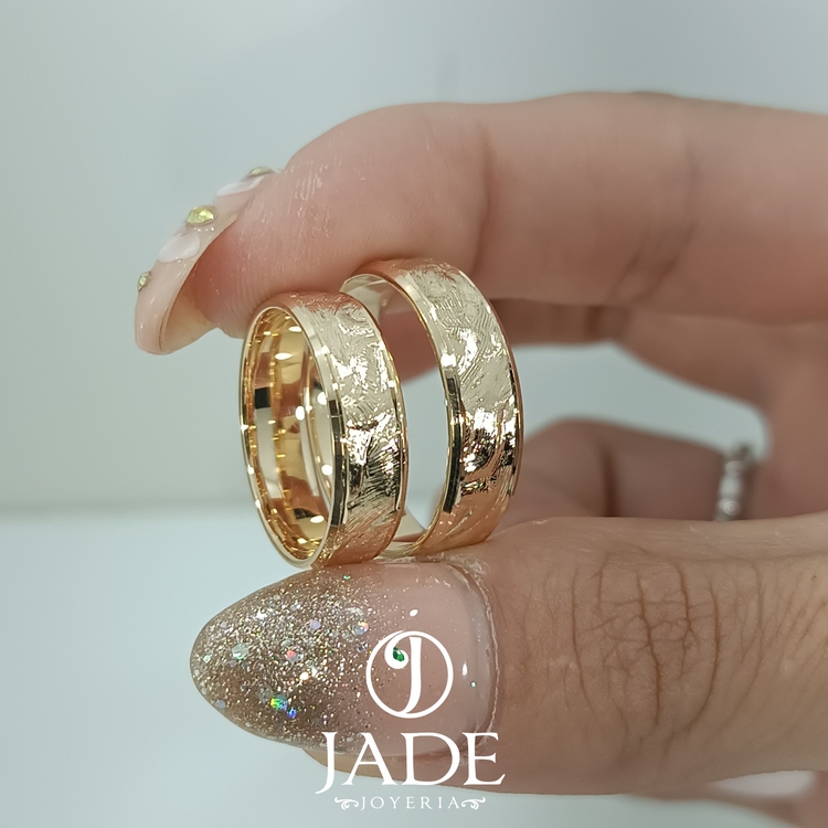 Aros de matrimonio Beau en oro 18k – Jade18k (vista 4)
