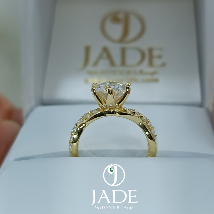 Anillo de compromiso Promise en oro 18k – Jade18k (vista 4)