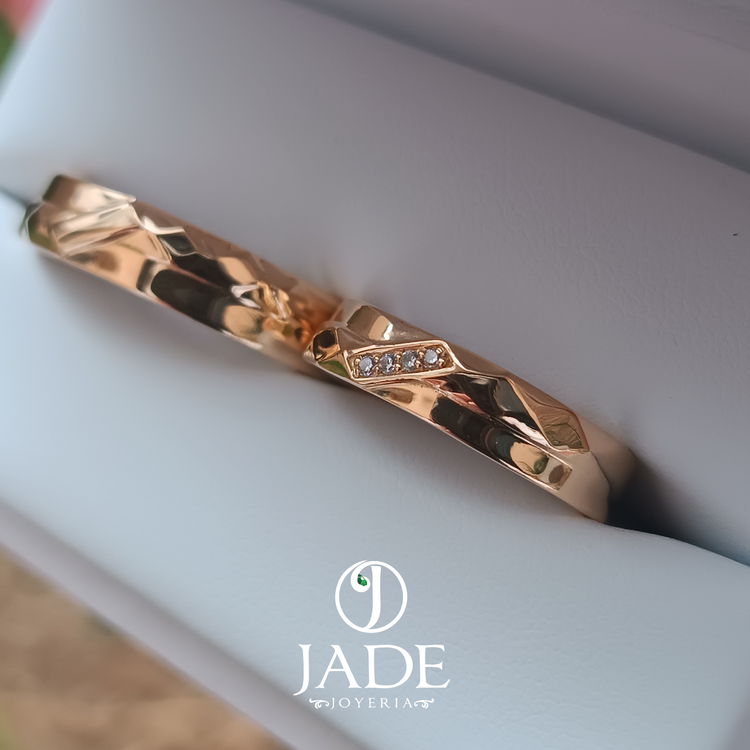 Aros de matrimonio Eros en oro 18k – Jade18k (vista 4)