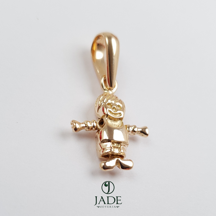 Dije de niño movible en oro 18k – Jade18k (vista 2)