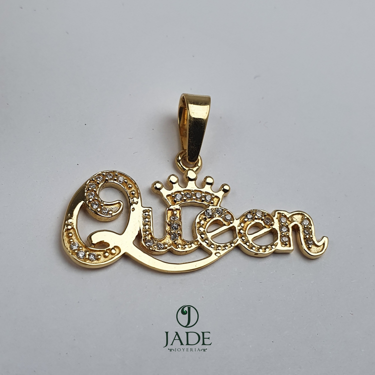 Dije de queen en oro 18k – Jade18k