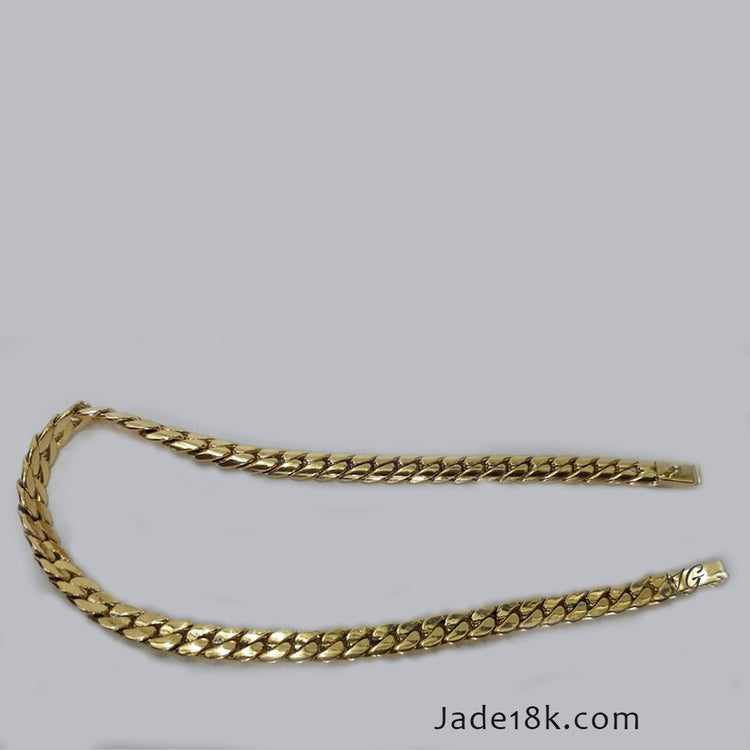 Pulsera "Lomo de Corvina Deluxe" en oro 18k – Jade18k (vista 2)