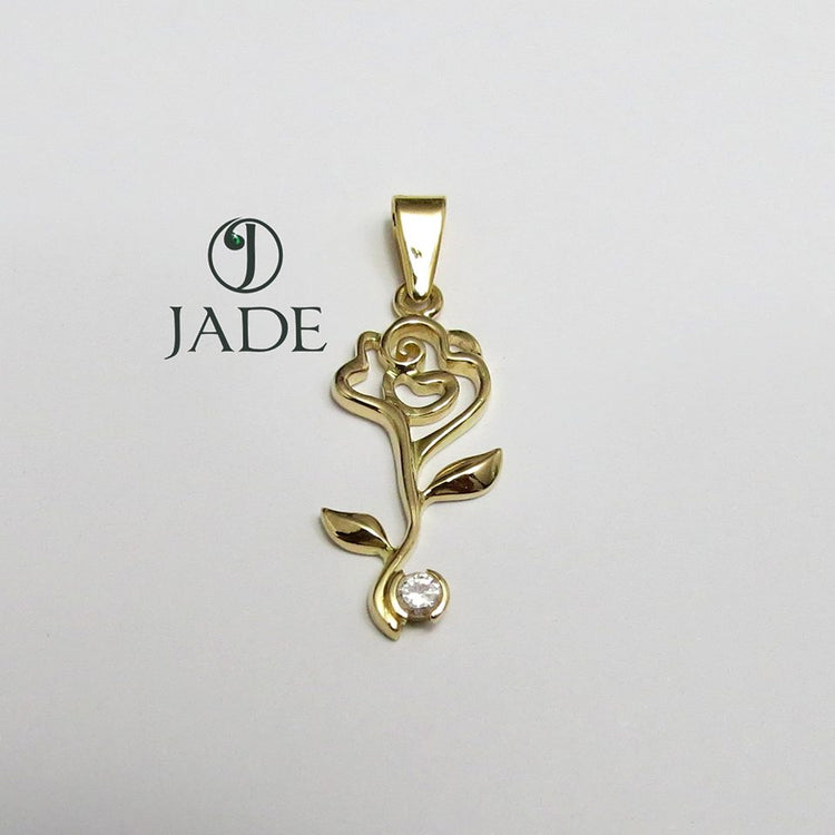 Dije para Dama Rosa Oro 18k – Jade18k