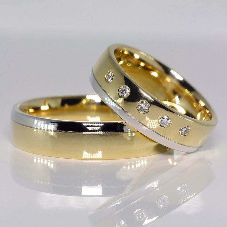 Aros de boda Love you en oro 18k – Jade18k (vista 2)