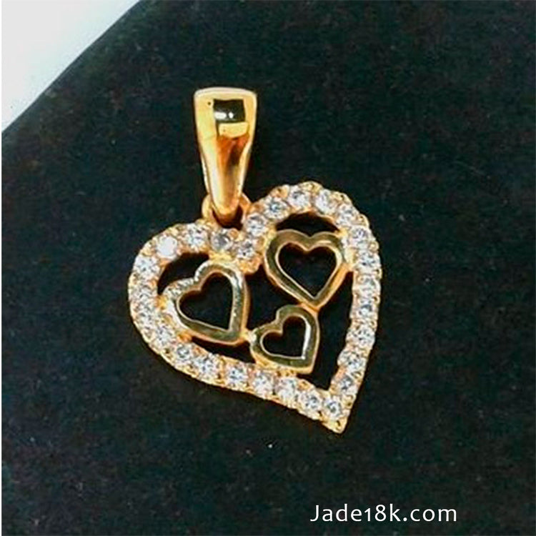 Dije para Dama Corazones Oro 18k – Jade18k