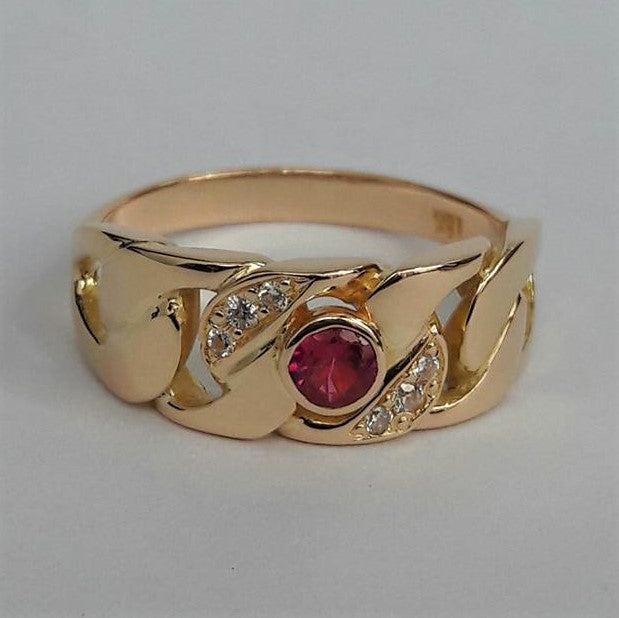 Anillo de oro mujer con piedra hot sale