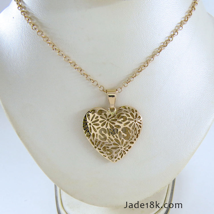 Collar Corazón Oro 18k – Jade18k