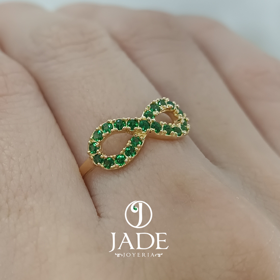 Anillo Infinity en oro 18k – Jade18k (vista 2)