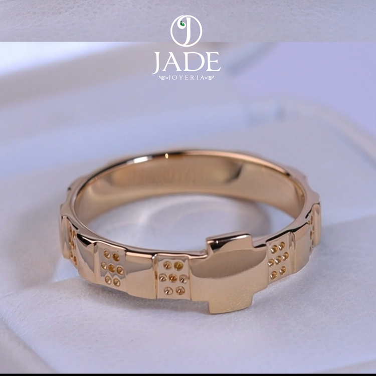 Anillo Denario en oro 18k – Jade18k (vista 2)