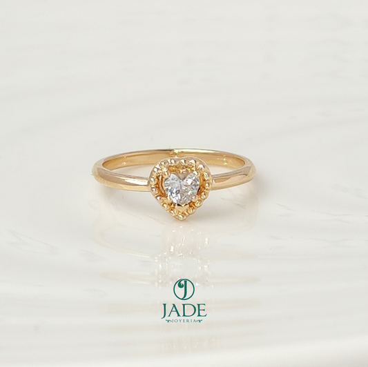 Anillo Cuore de promesa en oro 18k