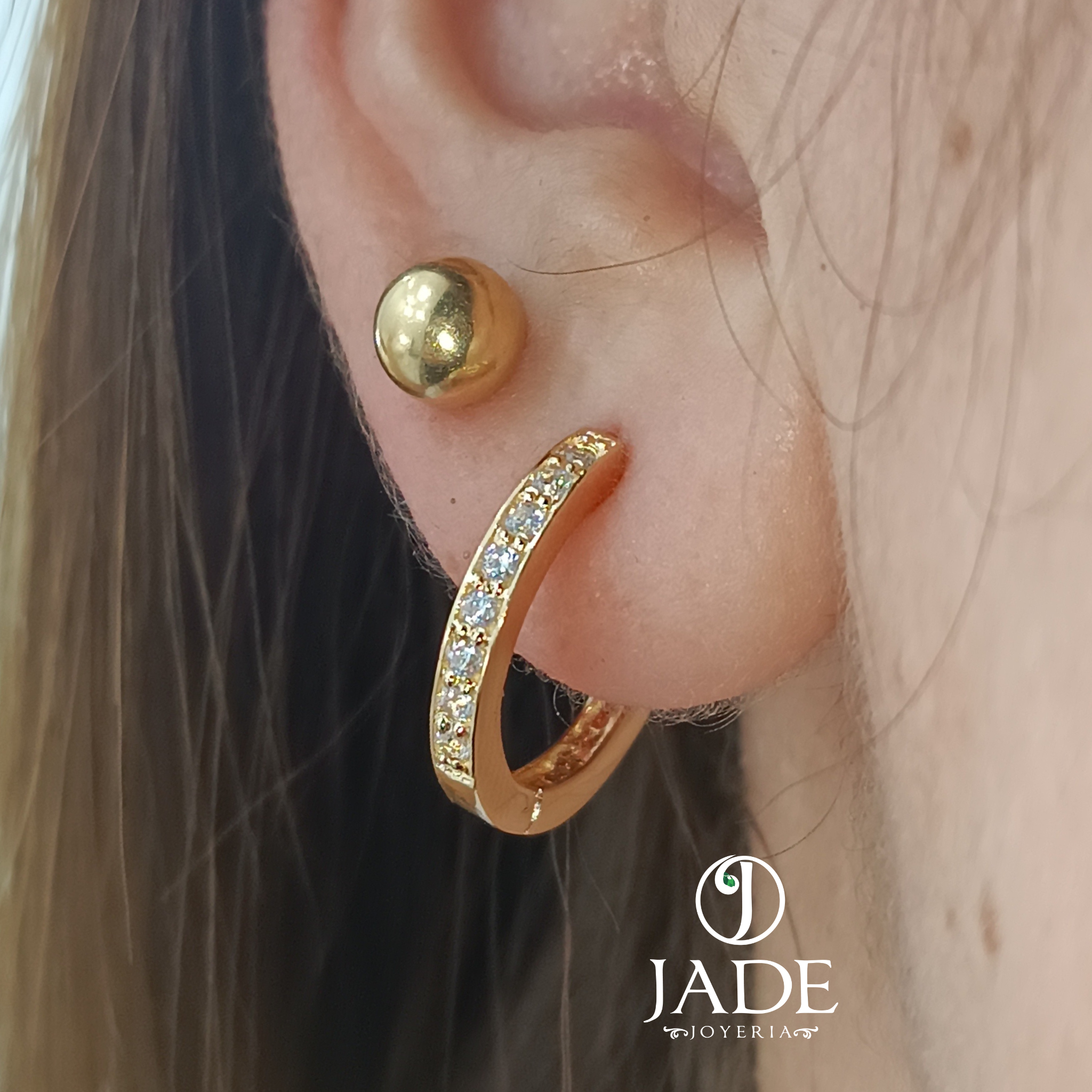 Argollas con piedras