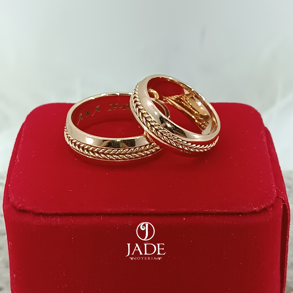 Aros de matrimonio trenzados