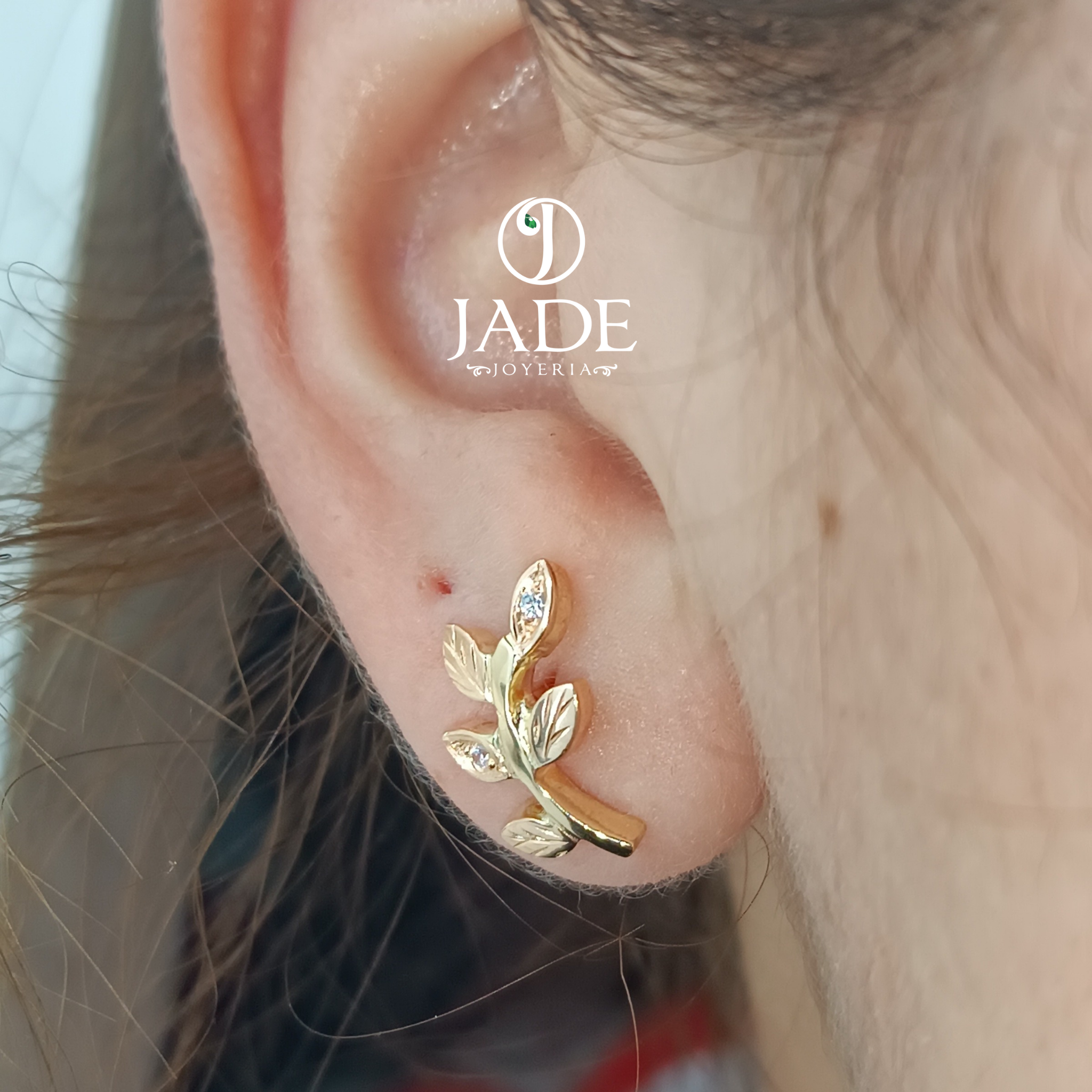 Aretes forma de hojas