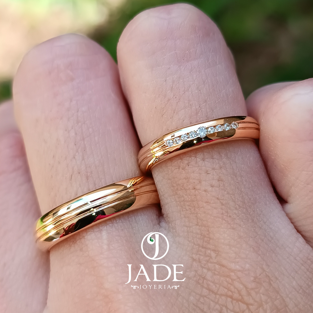 Aros de matrimonio doble linea