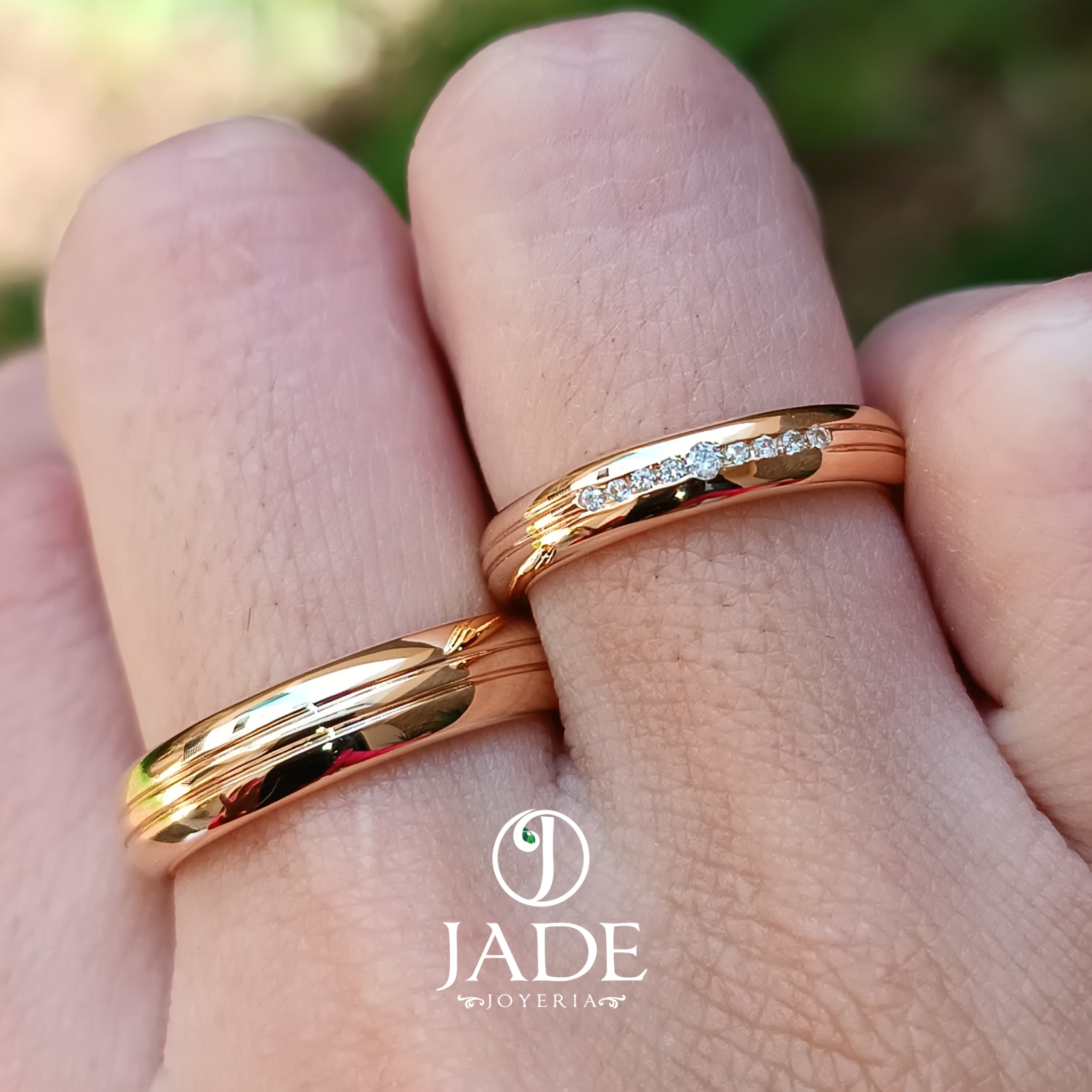 Aros de matrimonio doble linea