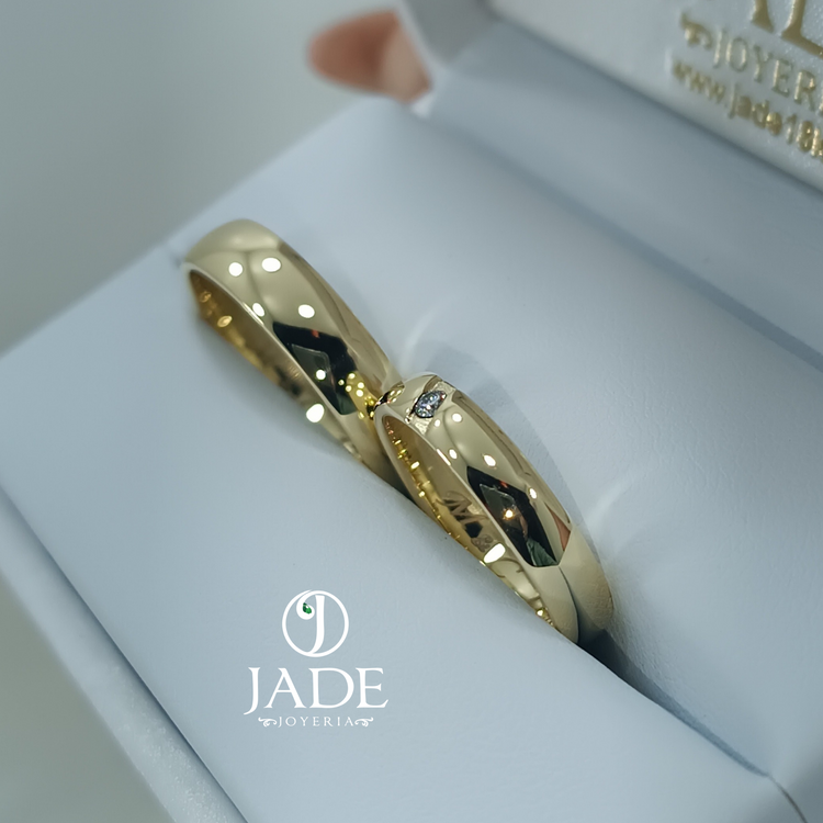 Aros de matrimonio classic en oro 18k – Jade18k (vista 4)