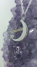 Dije luna y nombre personalizado en plata ley