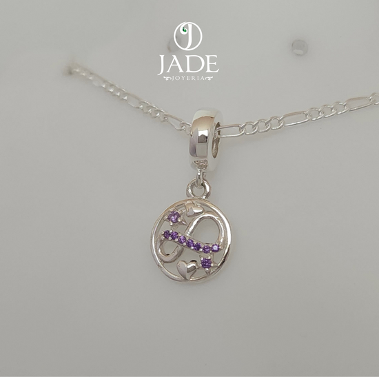 Dije Infinito en plata – Jade18k (vista 2)