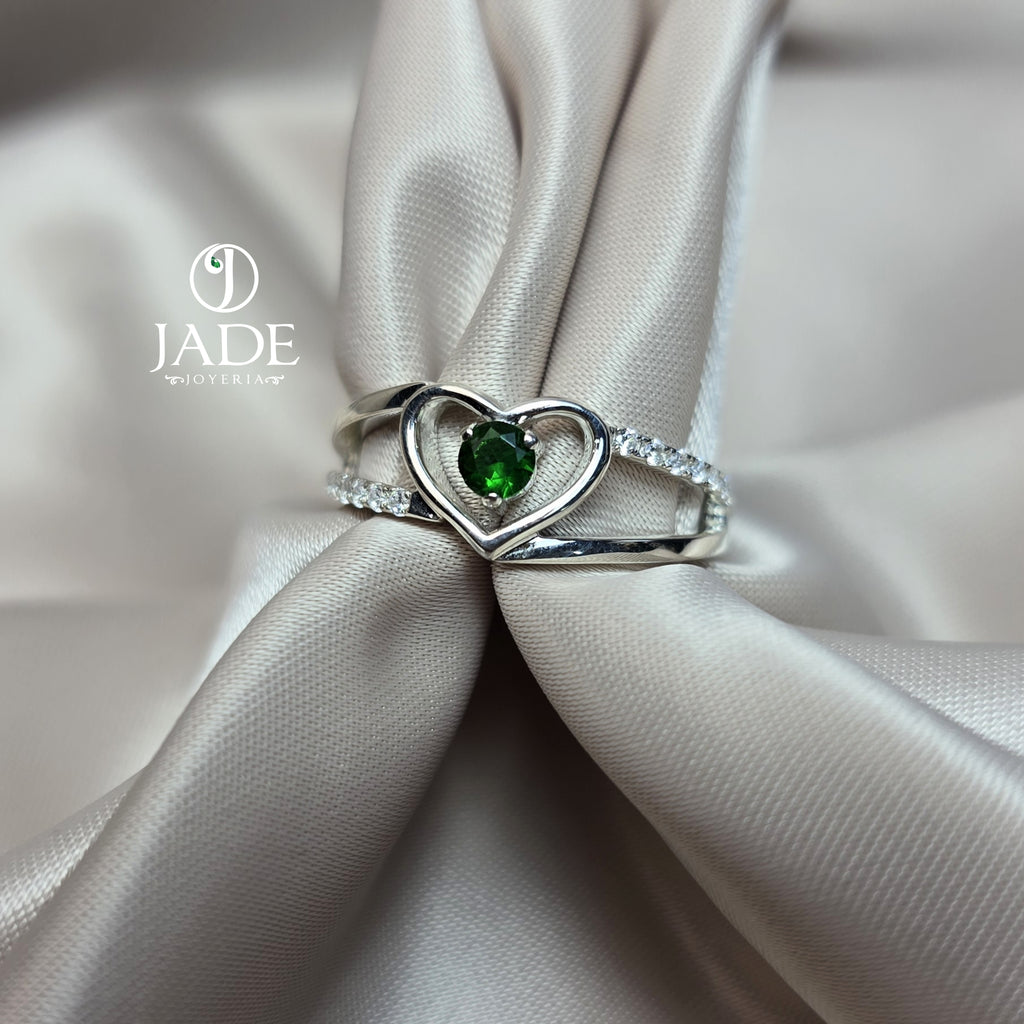 Anillo de Compromiso Plata "Green"