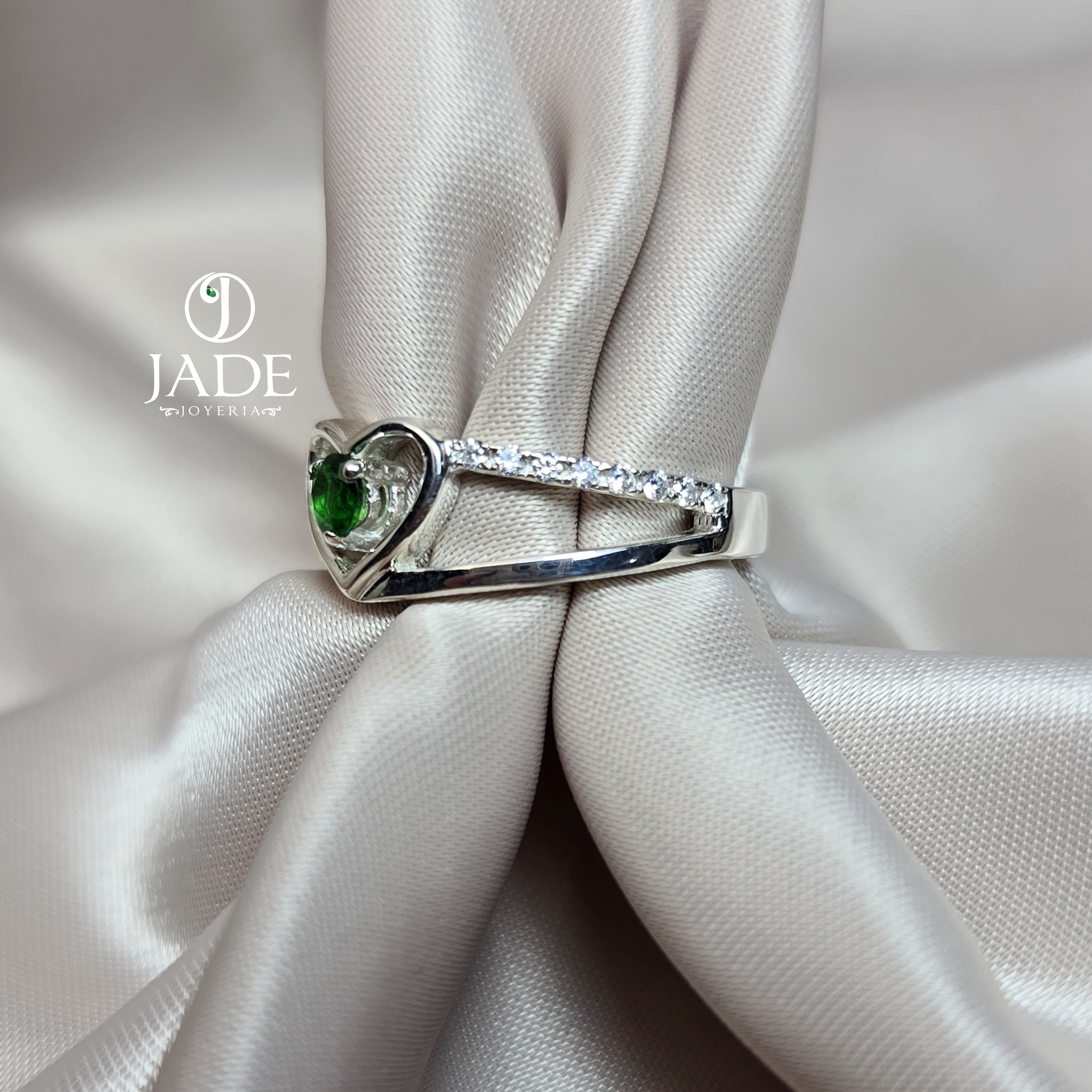 Anillo de Compromiso Plata "Green"