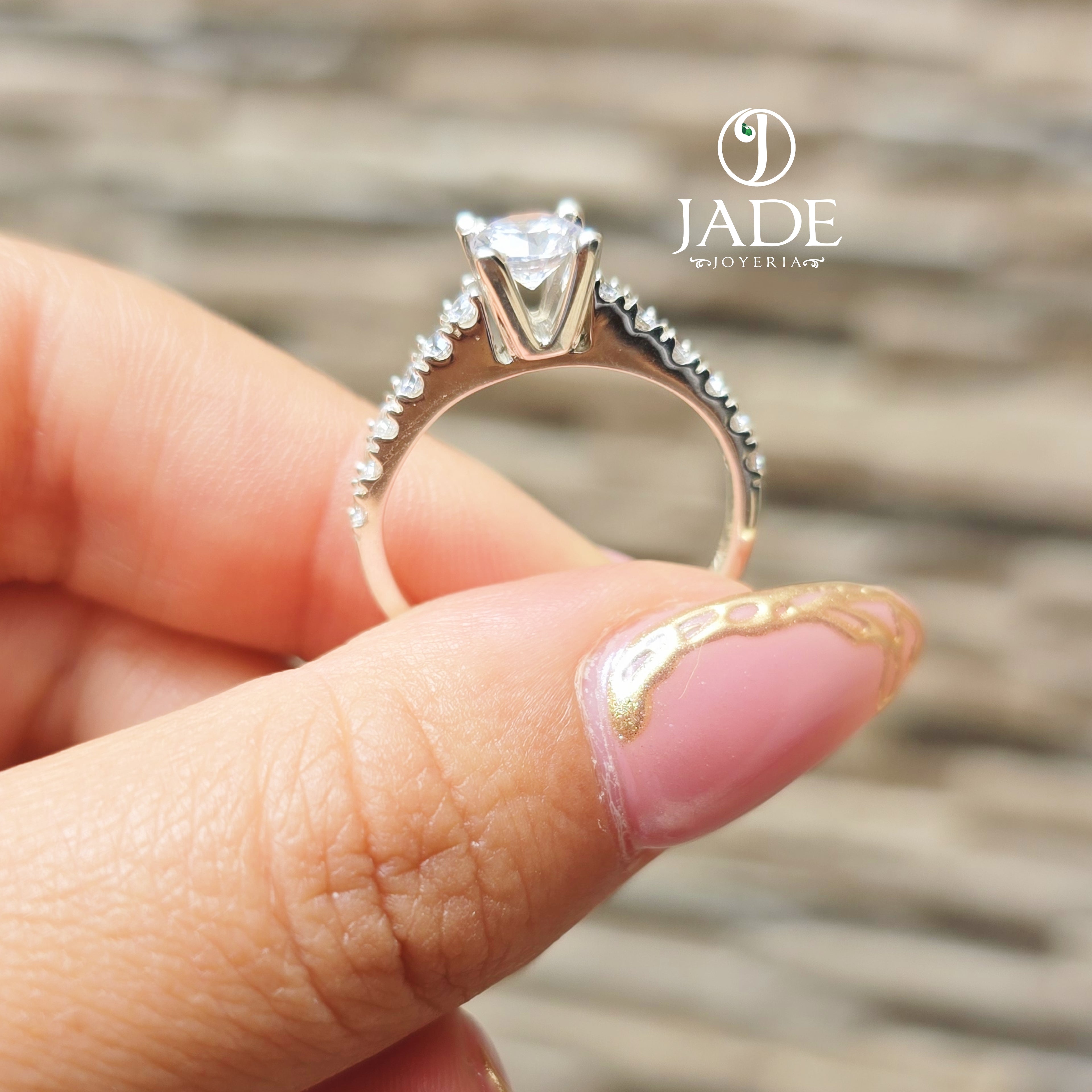 Anillo de Compromiso Plata "Rafaella"