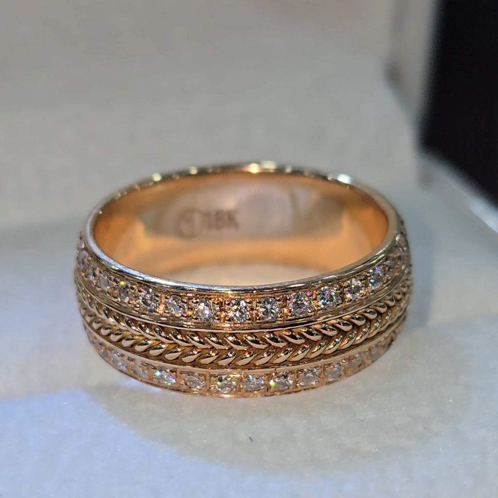 Aro de Boda con Moissanite Trezando