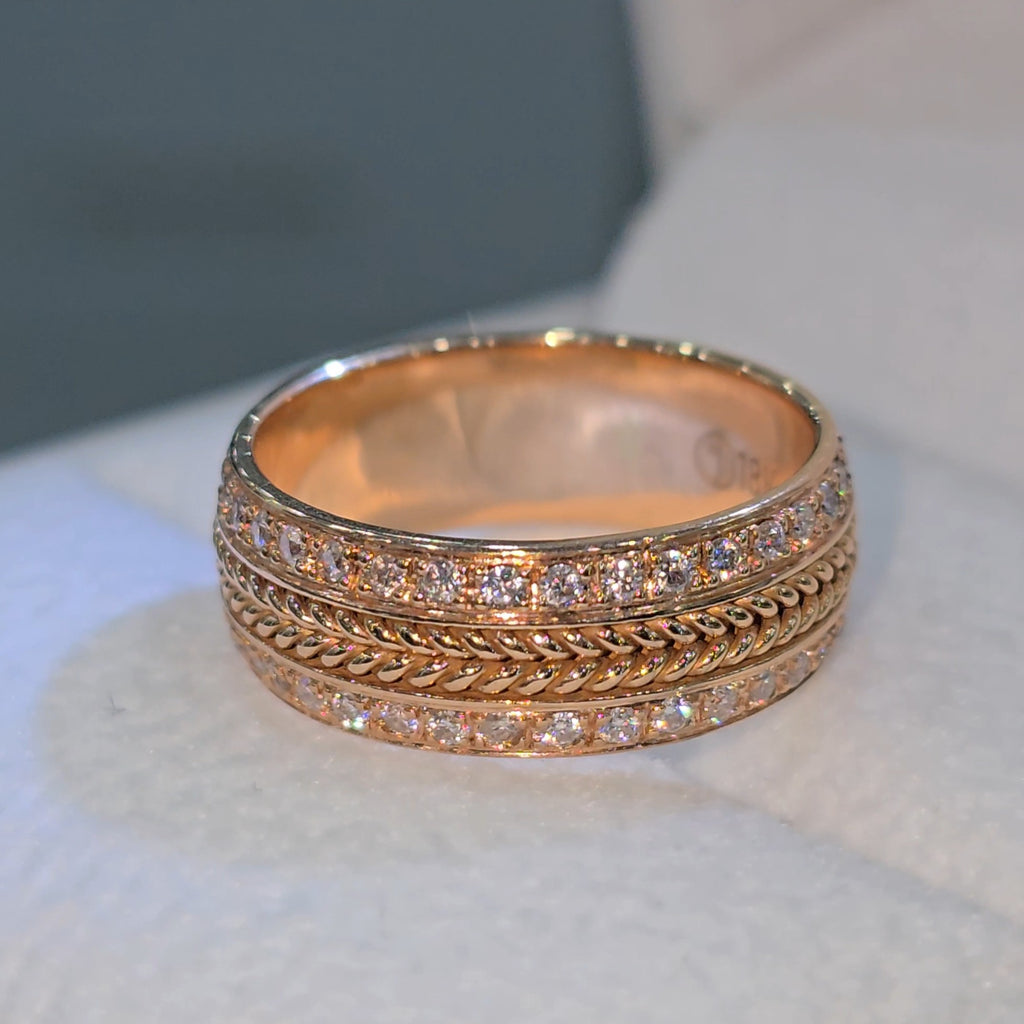 Aro de Boda con Moissanite Trezando