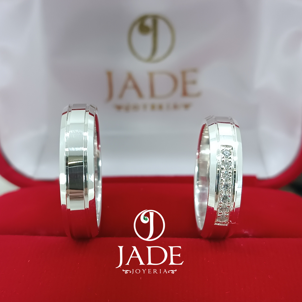 Alianzas de boda en plata ley