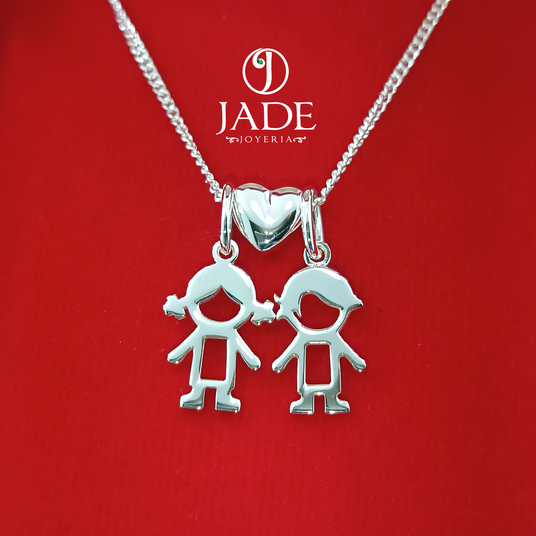 Dije de niña,corazón,niño en plata ley