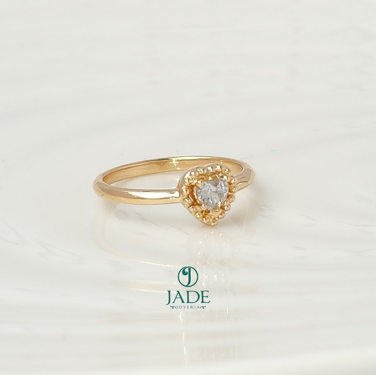 Anillo Cuore de promesa en oro 18k