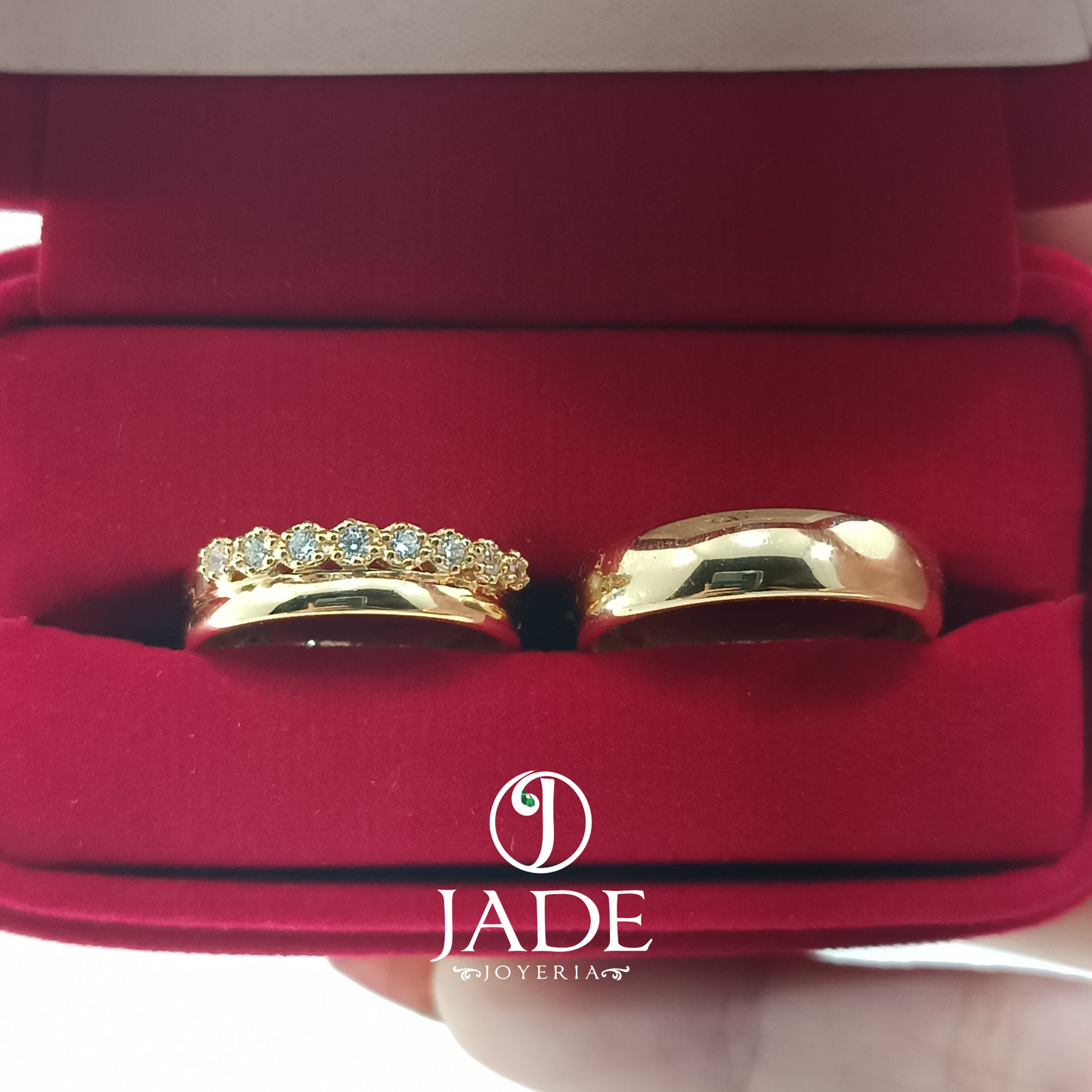 Aros de boda clarissa en oro 18k