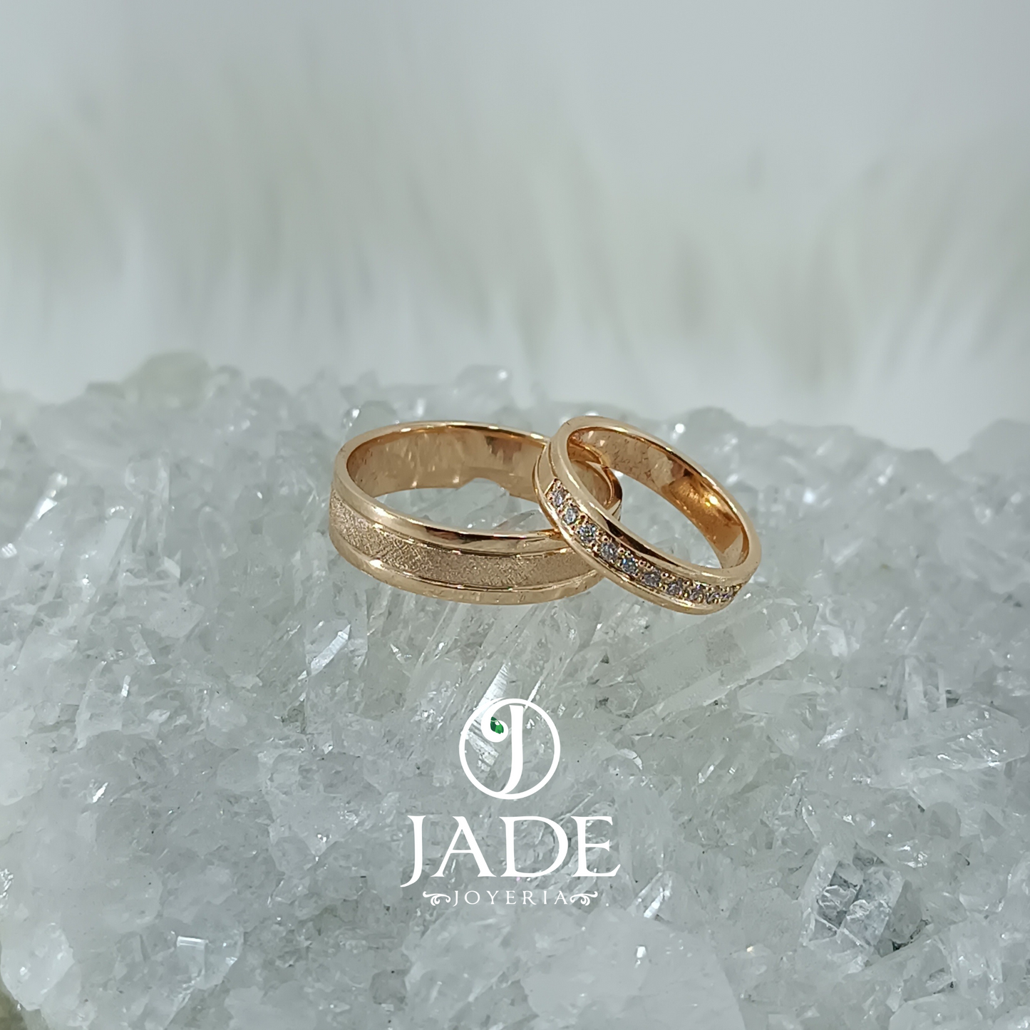 Aros de matrimonio zoe en oro 18k