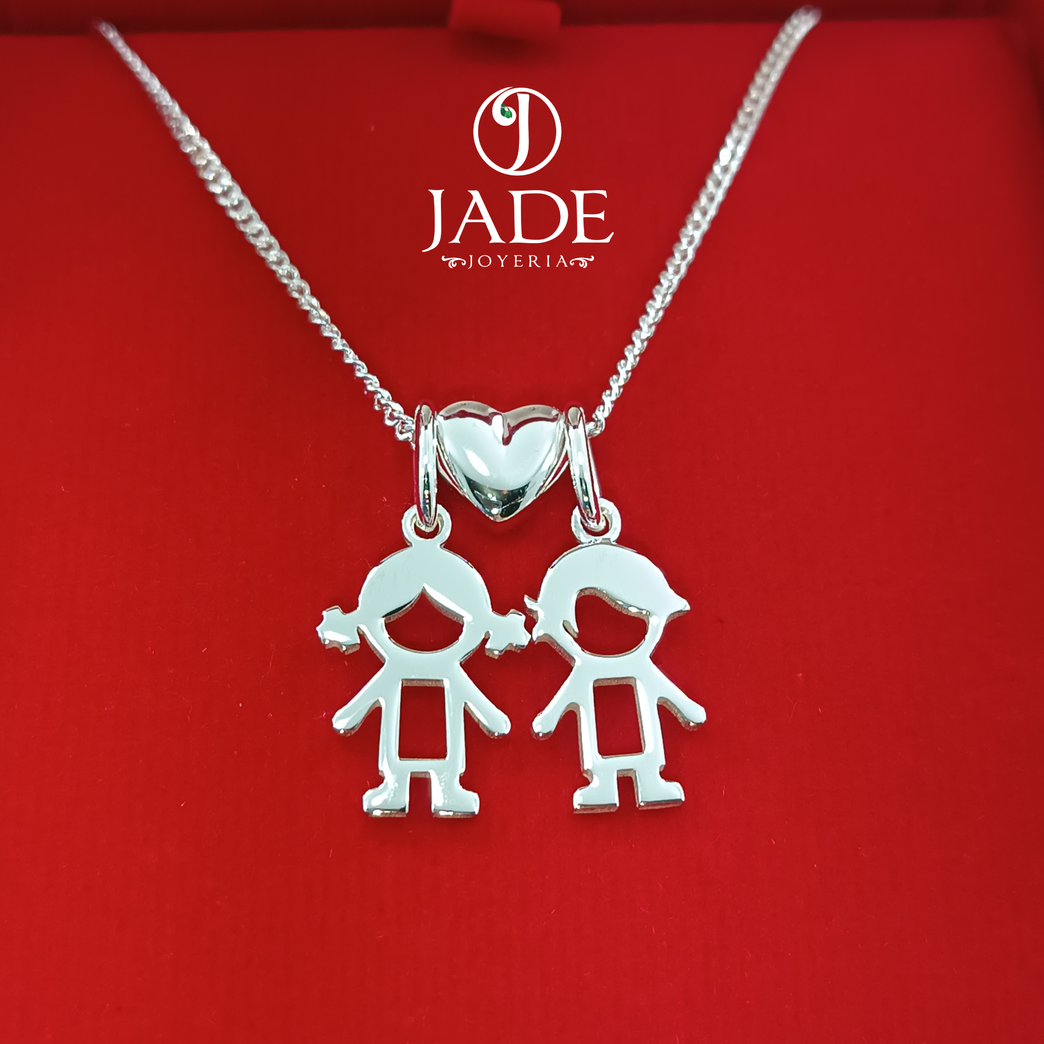 Dije de niña,corazón,niño en plata ley