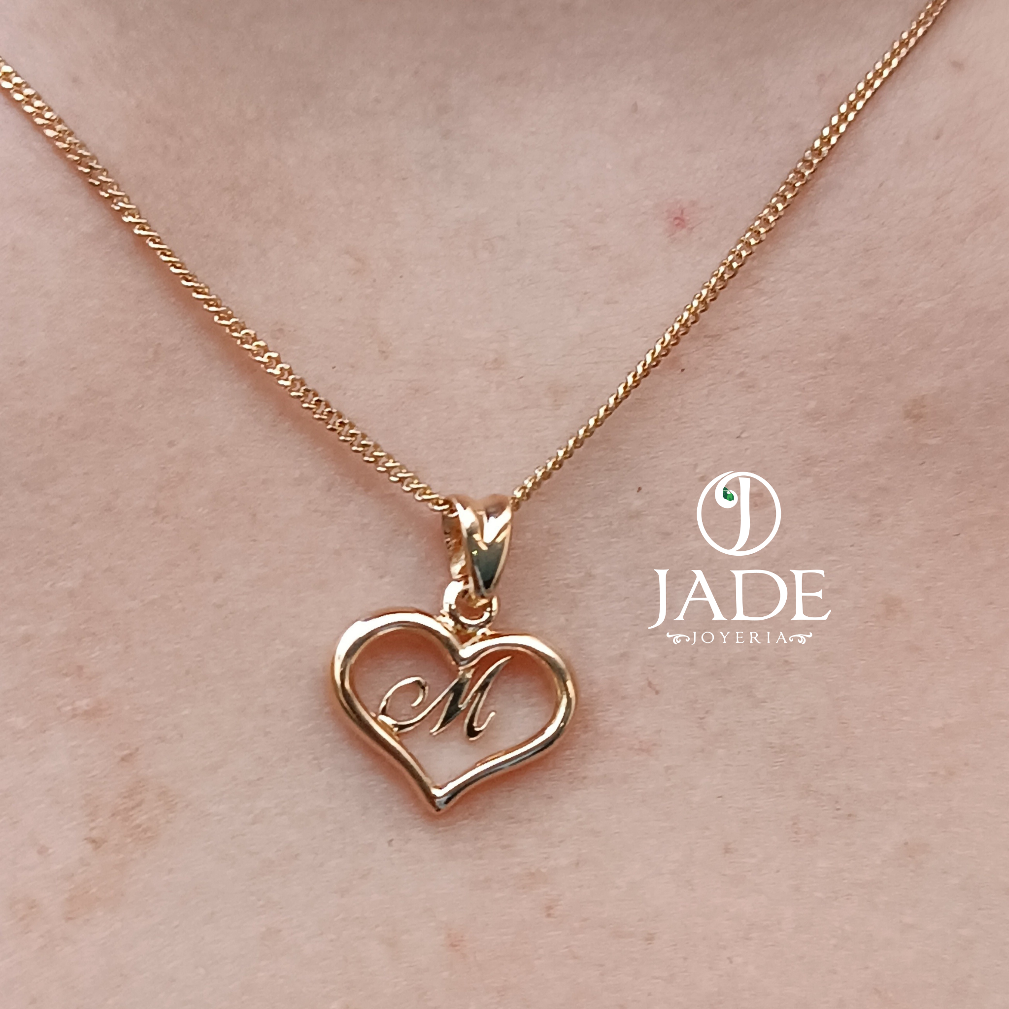 Collar con dije corazón personalizado