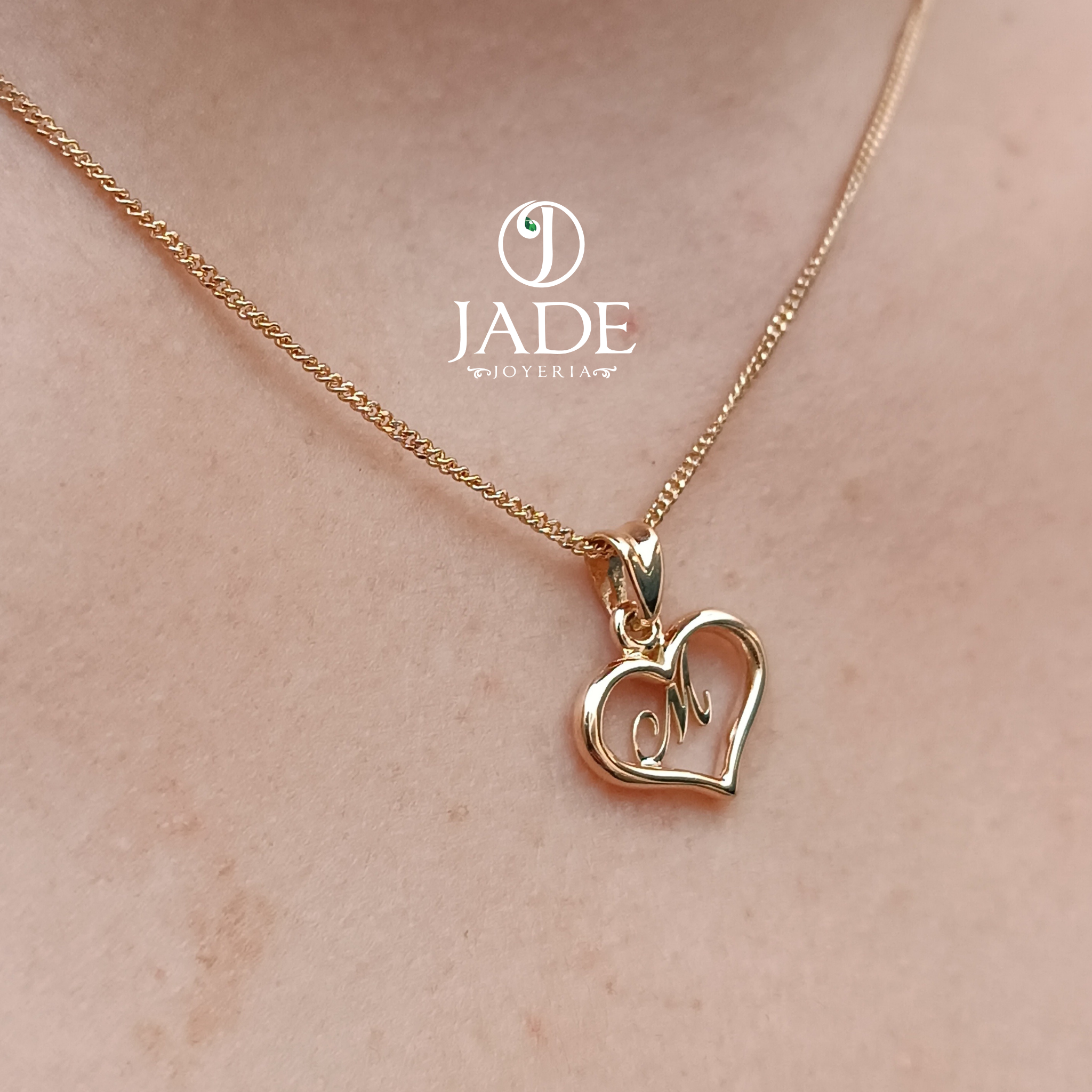 Collar con dije corazón personalizado