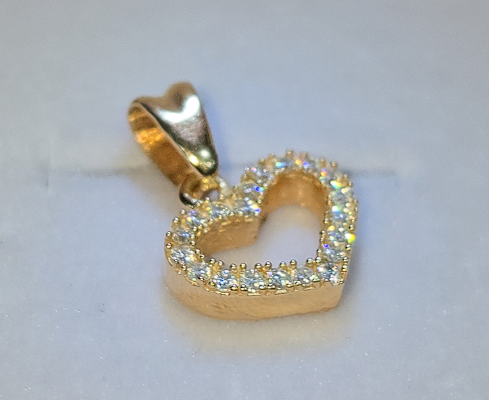 Dije Piedra Natural  Moissanite de Luz