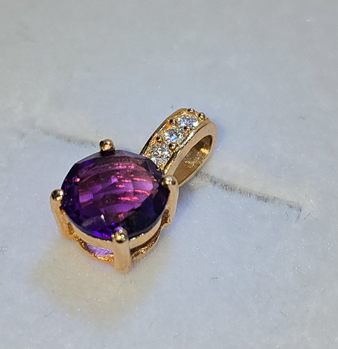 Dije Piedra Natural Amatista Purple