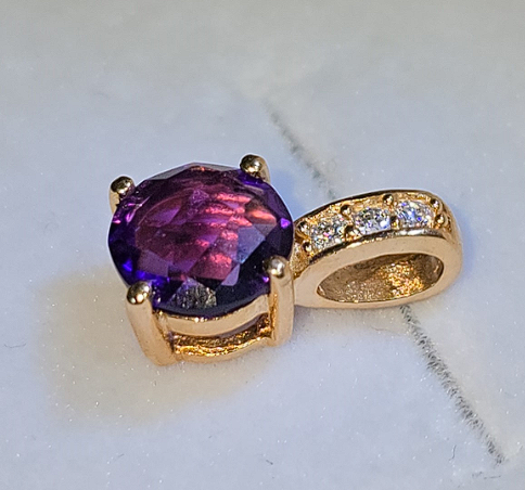 Dije Piedra Natural Amatista Purple