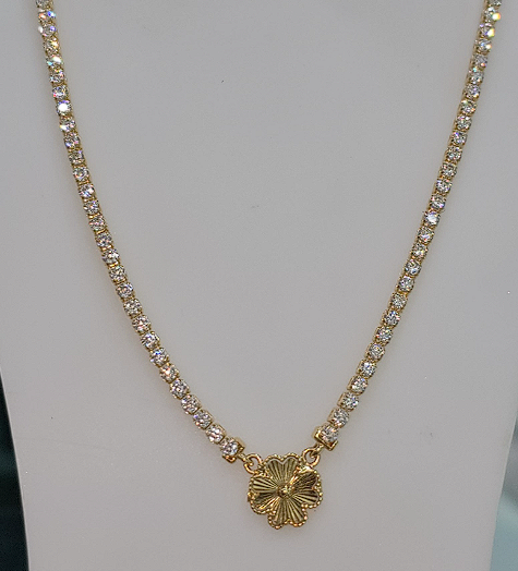 Collar Italiano en Oro Brillo