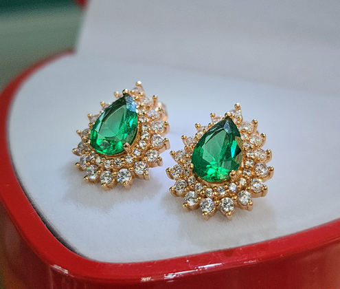 Aretes Circón Gold Fantasy