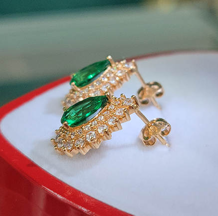 Aretes Circón Gold Fantasy