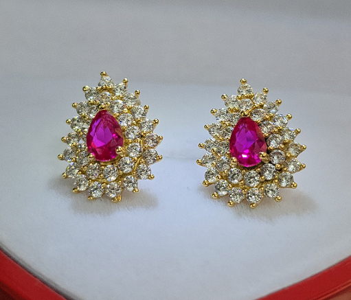 Aretes Circón Luxury Rose