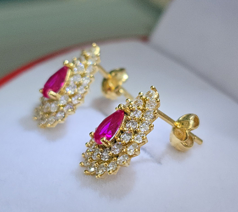 Aretes Circón Luxury Rose