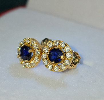 Aretes de Piedra Natural Zafiro Perfecto