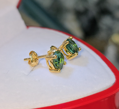 Aretes de Piedra Natural Mi Prasiolita
