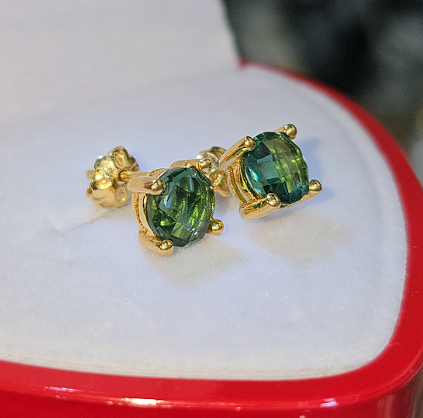 Aretes de Piedra Natural Mi Prasiolita