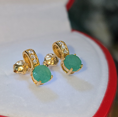 Aretes de Piedra Natural Jade